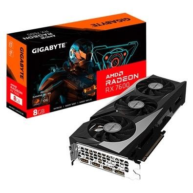 Placa de Vídeo RX 7600 GAMING OC 8G AMD Radeon Gigabyte, 8GB, GDDR6, 128bits, RGB - GV-R76GAMING OC-8GD Placa de Vídeo RX 7600 GAMING OC 8G AMD Radeon Gigabyte, 8GB, GDDR6, 128bits, RGB - GV-R76GAMING OC-8GD