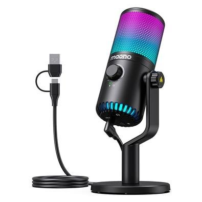 Microfone Condensador Gamer Maono USB, RGB, Programavel - Preto - DM30RGB (BLACK) Microfone Condensador Gamer Maono USB, RGB, Programavel - Preto - DM30RGB (BLACK)