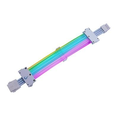 Cabo Extensor de Fonte Sleeved Rise Mode Aura, 6+2p PCIe GPU, ARGB, Branco - RM-SLV-01-FW-ARGB Cabo Extensor de Fonte Sleeved Rise Mode Aura, 6+2p PCIe GPU, ARGB, Branco - RM-SLV-01-FW-ARGB