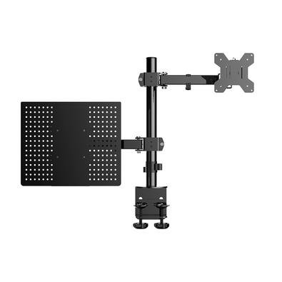 Suporte Duplo para Monitor e Notebook KABUM! essentials + KBM! GAMING, Articulado, Monitores de 13 a 32 polegadas - KESME120PT Suporte Duplo para Monitor e Notebook KABUM! essentials + KBM! GAMING, Articulado, Monitores de 13 a 32 polegadas - KESME120PT