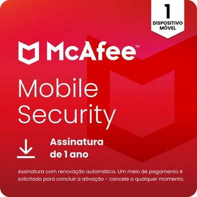 McAfee Mobile Security, Proteção para 1 Tablet ou Móvel, 1 Ano - MMB31BNR1RAAD McAfee Mobile Security, Proteção para 1 Tablet ou Móvel, 1 Ano - MMB31BNR1RAAD