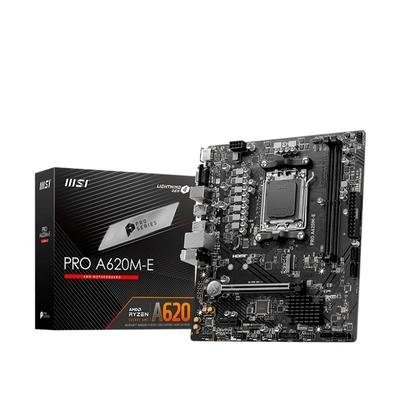 Placa-Mãe MSI Pro A620M-E, AMD AM5, M-ATX, DDR5, Preto - PRO A620M-E Placa-Mãe MSI Pro A620M-E, AMD AM5, M-ATX, DDR5, Preto - PRO A620M-E