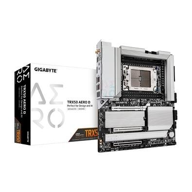 Placa-Mãe Gigabyte TRX50 AERO D, AMD, E-ATX, DDR5, Wi-Fi, Branco - TRX50 AERO D Placa-Mãe Gigabyte TRX50 AERO D, AMD, E-ATX, DDR5, Wi-Fi, Branco - TRX50 AERO D
