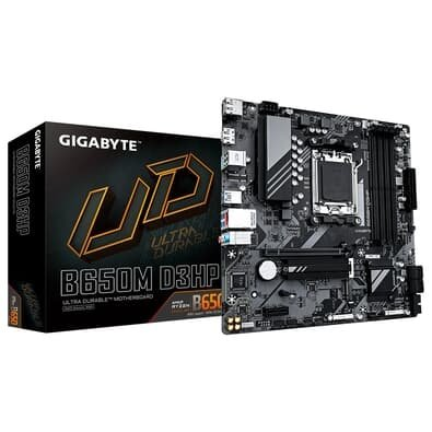 Placa-Mãe Gigabyte B650M D3HP, AMD AM5, Micro ATX, DDR5, Preto - B650M D3HP Placa-Mãe Gigabyte B650M D3HP, AMD AM5, Micro ATX, DDR5, Preto - B650M D3HP