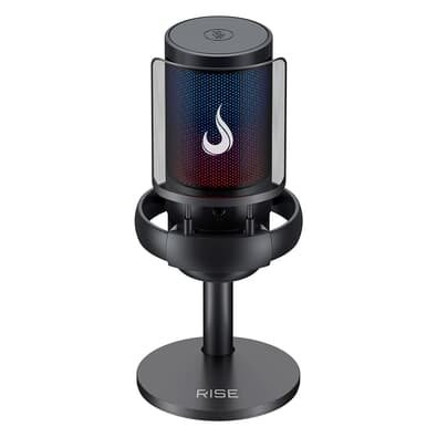Microfone Gamer Rise Mode Elite 05 RGB, USB-C, Condensador, Filtro Anti-Ruído, Preto - RM-ME-05-B Microfone Gamer Rise Mode Elite 05 RGB, USB-C, Condensador, Filtro Anti-Ruído, Preto - RM-ME-05-B
