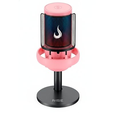 Microfone Gamer Rise Mode Elite 05 RGB, USB-C Condensador, Setup Pink, Rosa - RM-ME-05-PK Microfone Gamer Rise Mode Elite 05 RGB, USB-C Condensador, Setup Pink, Rosa - RM-ME-05-PK
