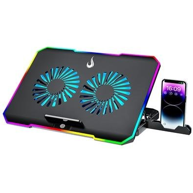 Base com Cooler para Notebook Rise Mode, 17", Galaxy Black X3, RGB, USB - RM-CN-03-RGB Base com Cooler para Notebook Rise Mode, 17", Galaxy Black X3, RGB, USB - RM-CN-03-RGB