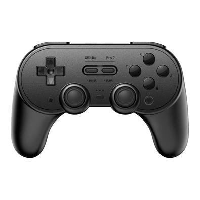 Controle Sem Fio 8BitDo Pro 2 Hall Edition, Bluetooth, Preto - 80GJ03 Controle Sem Fio 8BitDo Pro 2 Hall Edition, Bluetooth, Preto - 80GJ03
