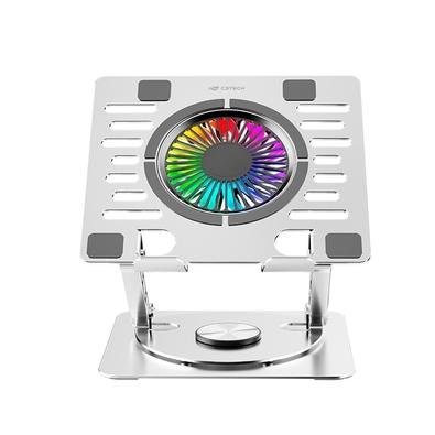 Base Para Notebook 15,6" Gamer C3Tech, LED Azul, Giratória, Branco - NBC-1000SI Base Para Notebook 15,6" Gamer C3Tech, LED Azul, Giratória, Branco - NBC-1000SI