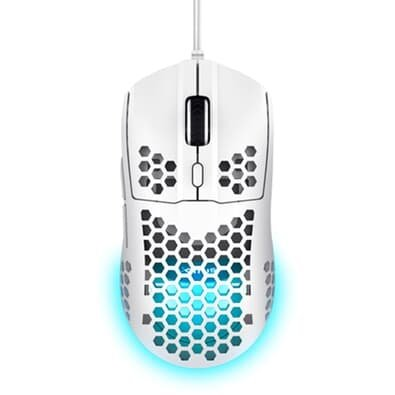 Mouse Gamer GXTrust 928W Helox Ultraleve, RGB, 6 Botões, 6400 DPI, USB, Branco - 25389