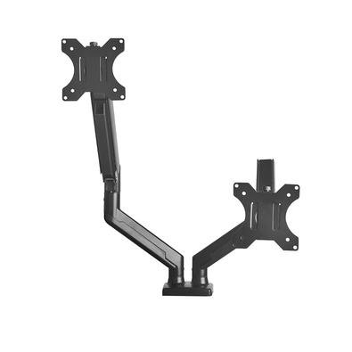 Suporte De Mesa Bluecase Ergo Flexy Para Dois Monitores, 12" a 32", Tri-Articulado, Pistão a Gás, Até 10+10kg, Vesa, Preto - BSMTG02-3BBX Suporte De Mesa Bluecase Ergo Flexy Para Dois Monitores, 12" a 32", Tri-Articulado, Pistão a Gás, Até 10+10kg, Vesa, Preto - BSMTG02-3BBX