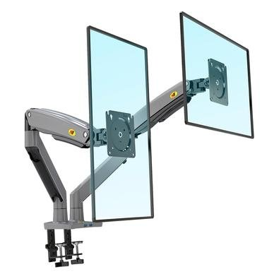 Suporte para 2 Monitores North Bayou, 22 a 32", Pistão a Gás, Morsa - NB-G75 Suporte para 2 Monitores North Bayou, 22 a 32", Pistão a Gás, Morsa - NB-G75