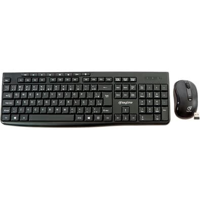 Kit Teclado e Mouse Sem Fio Keytime Smathink, Membrana, Full Size, ABNT2, 1600DPI, Preto - KYT00014 Kit Teclado e Mouse Sem Fio Keytime Smathink, Membrana, Full Size, ABNT2, 1600DPI, Preto - KYT00014