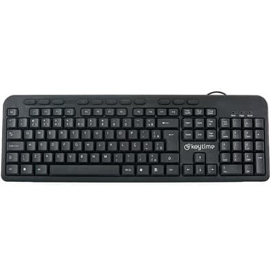 Teclado Keytime Keycraft, USB 2.0, Teclas Multimídia, Full Size, ABNT2, Preto - KYT00010 Teclado Keytime Keycraft, USB 2.0, Teclas Multimídia, Full Size, ABNT2, Preto - KYT00010