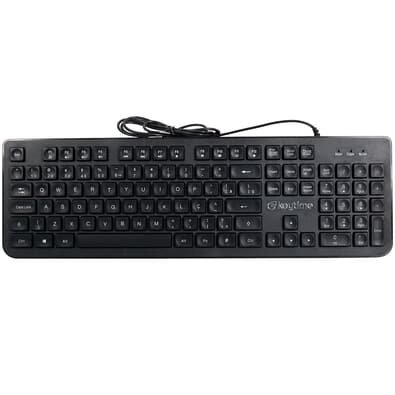 Teclado Keytime Proboard, USB 2.0, Membrana, Full Size, ABNT2, Preto - KYT00011 Teclado Keytime Proboard, USB 2.0, Membrana, Full Size, ABNT2, Preto - KYT00011