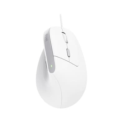 Mouse Trust Bayo II, Design Ergonômico, 6 Botões, 2400 DPI, USB, Branco - 25397 Mouse Trust Bayo II, Design Ergonômico, 6 Botões, 2400 DPI, USB, Branco - 25397