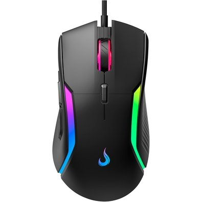 Mouse Gamer Rise Mode Laser Black RGB, 16000 DPI, 9 Botões, Preto - RM-MG-L-B Mouse Gamer Rise Mode Laser Black RGB, 16000 DPI, 9 Botões, Preto - RM-MG-L-B