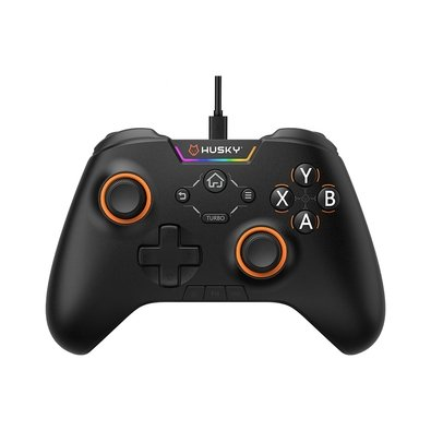 Controle Husky Hunter, Com Fio, Compativel com PC/Android/iOS, 24 Botões Programáveis, RGB, Preto - HJK001PT Controle Husky Hunter, Com Fio, Compativel com PC/Android/iOS, 24 Botões Programáveis, RGB, Preto - HJK001PT