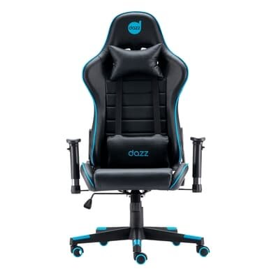 Cadeira Gamer DAZZ PRIME X V2, para Até 140KG, Inclinação 180 Grau, Claase 4, Preto e Azul - 62000155 Cadeira Gamer DAZZ PRIME X V2, para Até 140KG, Inclinação 180 Grau, Claase 4, Preto e Azul - 62000155