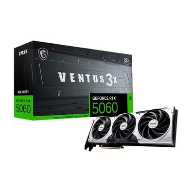 Placa de Vídeo MSI RTX 5060 8G VENTUS 3X OC NVIDIA Geforce, 8GB, GDDR7, 128bits, DLSS 4, Triple Fan, OpenGL 4.6 - Geforce RTX 5060 8G VENTUS 3X OC Placa de Vídeo MSI RTX 5060 8G VENTUS 3X OC NVIDIA Geforce, 8GB, GDDR7, 128bits, DLSS 4, Triple Fan, OpenGL 4.6 - Geforce RTX 5060 8G VENTUS 3X OC