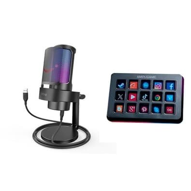 Kit Streamer Microfone de Mesa Fifine + Mesa Controladora Fifine Kit Streamer Microfone de Mesa Fifine + Mesa Controladora Fifine