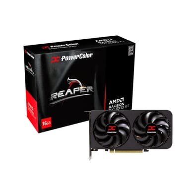 Placa de Vídeo PowerColor RX 9060 XT Reaper AMD Radeon, 16GB, GDDR6, 128bits, OpenGL 4.6, RDNA 4 - RX9060XT 16G-A Placa de Vídeo PowerColor RX 9060 XT Reaper AMD Radeon, 16GB, GDDR6, 128bits, OpenGL 4.6, RDNA 4 - RX9060XT 16G-A