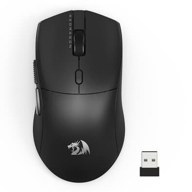 Mouse Gamer Sem Fio Redragon Neva Pro, 26000 DPI, Ambidestro, 1000Hz, USB Tipo-C, Bluetooth, USB 2.4 GHz, Preto - M815-PRO Mouse Gamer Sem Fio Redragon Neva Pro, 26000 DPI, Ambidestro, 1000Hz, USB Tipo-C, Bluetooth, USB 2.4 GHz, Preto - M815-PRO