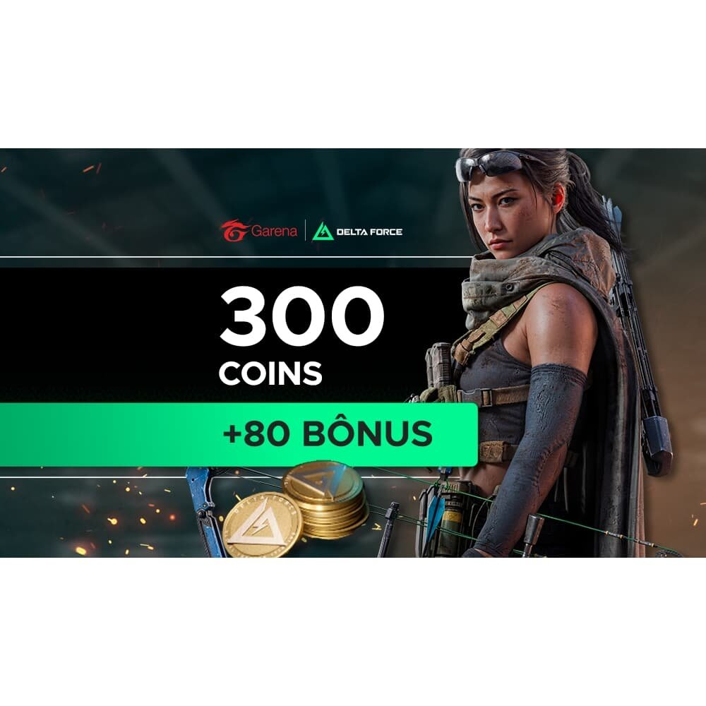 Garena Delta Force - 300 Delta Coins + Bônus de 80 Garena Delta Force - 300 Delta Coins + Bônus de 80