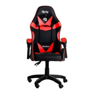 Cadeira Gamer ELG Drakon, Até 140 kg, Ajuste De Altura, Encosto Reclinavel, Braços Articulados, Preto e Vermelho - CH31BKRD Cadeira Gamer ELG Drakon, Até 140 kg, Ajuste De Altura, Encosto Reclinavel, Braços Articulados, Preto e Vermelho - CH31BKRD