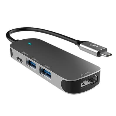 Adaptador HUB ELG USB 4 Em 1, Entrada Tipo-C para 2 Portas USB-A + 1 Porta Tipo-C + 1 Porta HDMI - HUB41HD-v2 Adaptador HUB ELG USB 4 Em 1, Entrada Tipo-C para 2 Portas USB-A + 1 Porta Tipo-C + 1 Porta HDMI - HUB41HD-v2