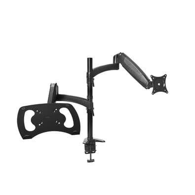 Suporte para Monitor e Laptop Até 32" Trust, Braço Duplo, Ergonômico, Preto - 25337 Suporte para Monitor e Laptop Até 32" Trust, Braço Duplo, Ergonômico, Preto - 25337
