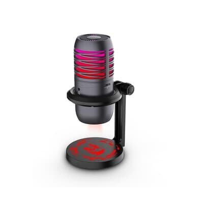 Microfone Gamer Redragon Nebula, Cardióide, USB Tipo-C, Preto - GM211 Microfone Gamer Redragon Nebula, Cardióide, USB Tipo-C, Preto - GM211