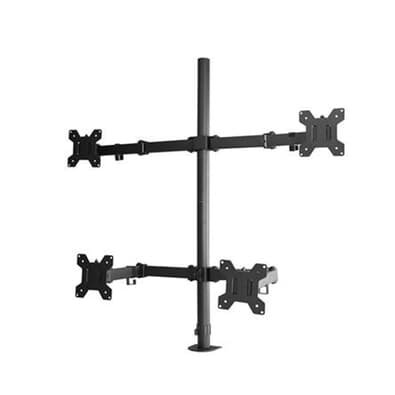 Suporte de Mesa Articulado para 4 Monitores de 10" a 32" PIX, Ajuste de Altura, Inclinação e Rotação, VESA - PX-200M Suporte de Mesa Articulado para 4 Monitores de 10" a 32" PIX, Ajuste de Altura, Inclinação e Rotação, VESA - PX-200M