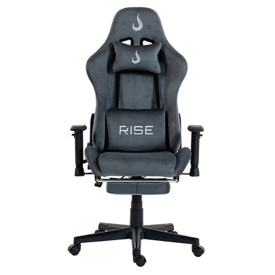 Cadeira Gamer Rise Mode X02, Ângulo Ajustável, Braço 2D, Apoio Para os Pés Retrátil, Cinza Fabric - RM-CG-X02-GR-FBC Cadeira Gamer Rise Mode X02, Ângulo Ajustável, Braço 2D, Apoio Para os Pés Retrátil, Cinza Fabric - RM-CG-X02-GR-FBC