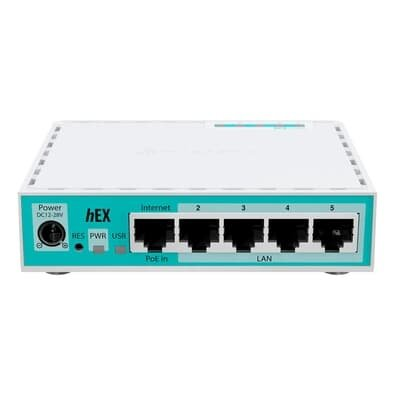 Roteador Mikrotik Routerboard E50UG HEX, 5 portas Ethernet 10/100/1000 Mbps, IP20, Branco - E50UG