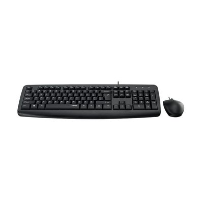 Kit Teclado e Mouse Rapoo NX1600 104 Teclas, Descanso de Pulso, Óptico, 1600 DPI, USB, Preto - NX1600 Kit Teclado e Mouse Rapoo NX1600 104 Teclas, Descanso de Pulso, Óptico, 1600 DPI, USB, Preto - NX1600