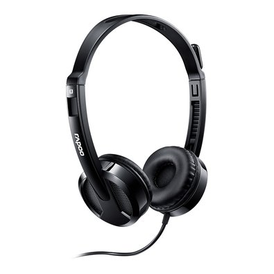 Headset Rapoo H100, Áudio Estéreo, Microfone com Redução de Ruído, Conector P2, Preto - H100 Headset Rapoo H100, Áudio Estéreo, Microfone com Redução de Ruído, Conector P2, Preto - H100