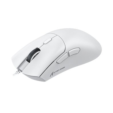 Mouse Gamer com Fio Attack Shark R1 Ultraleve e design Ergonômico, 12.800 DPI, 6 Botões - Branco Mouse Gamer com Fio Attack Shark R1 Ultraleve e design Ergonômico, 12.800 DPI, 6 Botões - Branco
