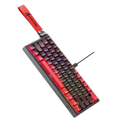 Teclado Magnético Gamer Attack Shark X60 HE, 60%, Rapid Trigger, 8000Hz, 0.01mm, Black and Red Contour Line, Preto e Vermelho - AS-X60HE-BR Teclado Magnético Gamer Attack Shark X60 HE, 60%, Rapid Trigger, 8000Hz, 0.01mm, Black and Red Contour Line, Preto e Vermelho - AS-X60HE-BR