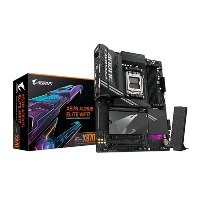 Placa Mãe Gigabyte X870 AORUS ELITE WIFI7, AMD AM5, ATX, DDR5, RGB, Wi-Fi 7, Bluetooth, Preto - 9MX87EL7-00-G11 Placa Mãe Gigabyte X870 AORUS ELITE WIFI7, AMD AM5, ATX, DDR5, RGB, Wi-Fi 7, Bluetooth, Preto - 9MX87EL7-00-G11