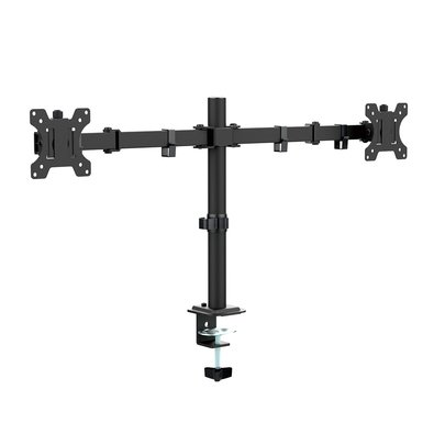 Suporte de Mesa Articulado para 2 Monitores de 13" a 32" Ergofirst, Ajuste de Inclinação, Altura e Giro, Preto - G01-C024 Suporte de Mesa Articulado para 2 Monitores de 13" a 32" Ergofirst, Ajuste de Inclinação, Altura e Giro, Preto - G01-C024