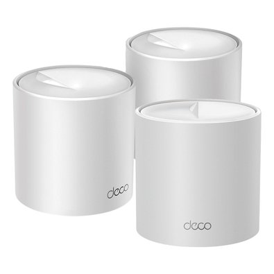 Roteador Mesh TP-Link Deco X10, Wi-Fi 6, AX1500, Dual-Band, 2 Portas Gigabit, Branco, Kit com 3 Unidades - Deco X10(3-pack)(BR)
