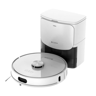 Robô Aspirador de Pó e Passa Pano KABUM! smart K1100, Mapeamento, MOP Rotativo, Autolimpante, até 10000PA, APP, 127V, Branco - KSAR110010BR Robô Aspirador de Pó e Passa Pano KABUM! smart K1100, Mapeamento, MOP Rotativo, Autolimpante, até 10000PA, APP, 127V, Branco - KSAR110010BR