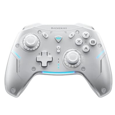 Controle Sem Fio Gamer Machenike G5 Pro, Multiplataformas, RGB, Switch Kailh, Branco - JJ02GJ006 Controle Sem Fio Gamer Machenike G5 Pro, Multiplataformas, RGB, Switch Kailh, Branco - JJ02GJ006