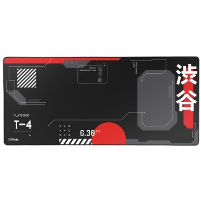 Mousepad Gamer GXTrust 759, XXL (900x400mm), Design Japan Black, com Bordas Costuradas - 25716