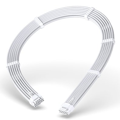 Cabo Extensor de Fonte Rise Mode Sleeved 12VHPWR, PCIE 5.0 16pin (12+4), 60cm, Branco - RM-SL-02-12VHPWR-FW Cabo Extensor de Fonte Rise Mode Sleeved 12VHPWR, PCIE 5.0 16pin (12+4), 60cm, Branco - RM-SL-02-12VHPWR-FW