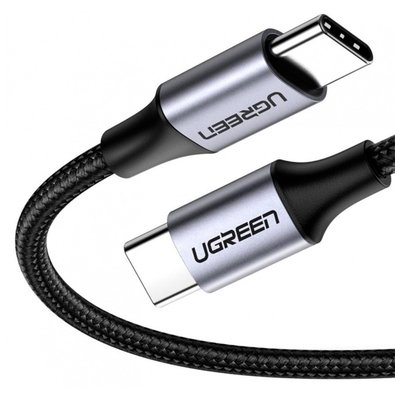 Cabo Turbo PD Ugreen, Duplo Tipo C, 60W, Fast Charge, 2m - UG-50152 Cabo Turbo PD Ugreen, Duplo Tipo C, 60W, Fast Charge, 2m - UG-50152
