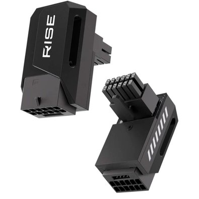 Adaptador para Cabo de Fonte PCIE 5.0 12VHPWR 90 Graus Reverse Rise Mode, Preto - RM-ADPCIE-90-FB-RV Adaptador para Cabo de Fonte PCIE 5.0 12VHPWR 90 Graus Reverse Rise Mode, Preto - RM-ADPCIE-90-FB-RV