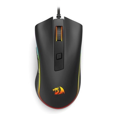 Mouse Gamer Redragon Cobra Cypher Lite, RGB, 12800 DPI, 6 Botões, USB, Preto - M611-RGB