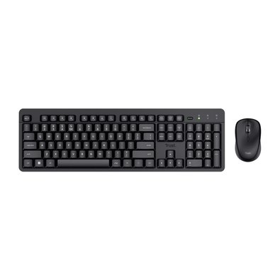 Combo Teclado e Mouse Sem Fio Trust ODY II, 1600 DPI, Pilhas Inclusas, ABNT2, Preto - 26014 Combo Teclado e Mouse Sem Fio Trust ODY II, 1600 DPI, Pilhas Inclusas, ABNT2, Preto - 26014